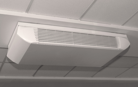 Central air conditioning system appliance for large modern building interiors attached on ceilingの写真素材