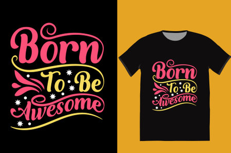 Motivational T shirt, Bag, Sticker,Mug Design.のイラスト素材