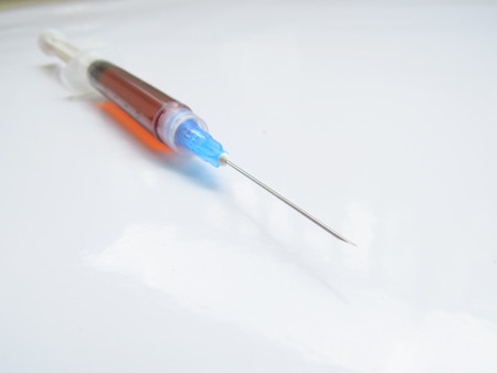 Colorful Medical Syringesの写真素材