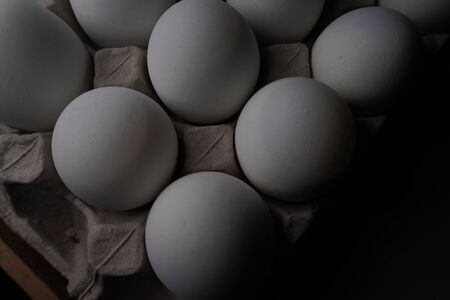 salted eggs in egg panel. proteins food.