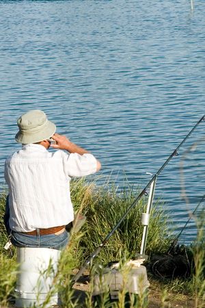 man fishingの写真素材
