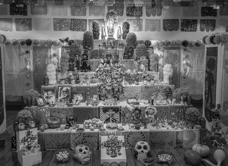 Altar for day of the dead for Halloween celebrationsの写真素材
