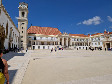 View of the main square in Lisbon, Portugalの写真素材