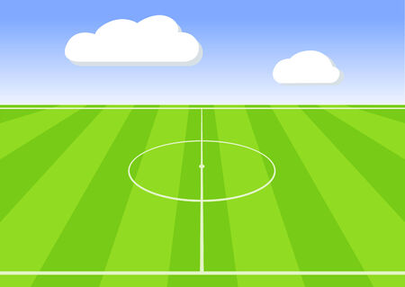 football stadium on blue sky shine dayのイラスト素材