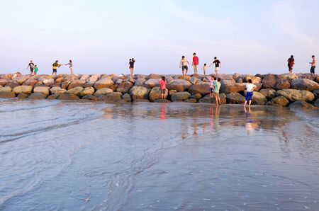 Activity on the beachの素材