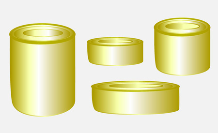 Imitation Tin. There may be a Fish, Pate, Preserves. For your designのイラスト素材
