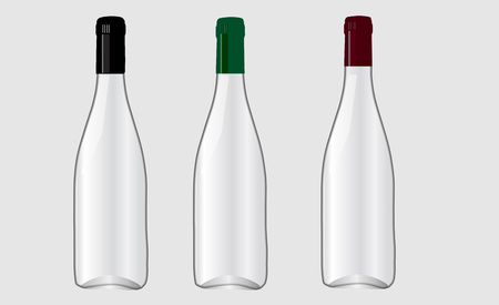 Bottle for wine with cover. For your designのイラスト素材