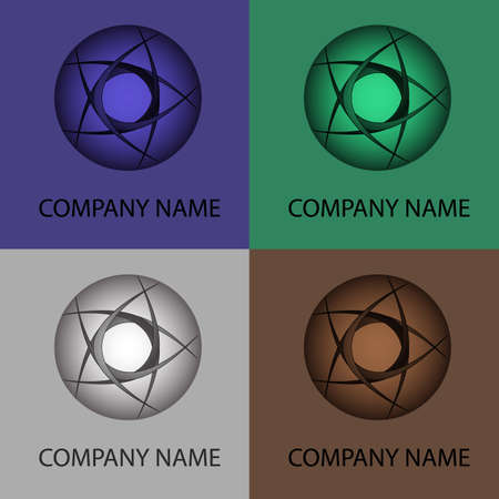 logo in four colors for your companyのイラスト素材