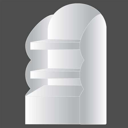 White Blank With Shelves.のイラスト素材