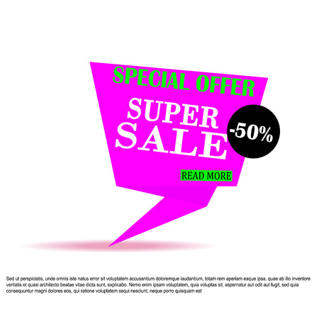 Super Sale Banner Design. Super Sale Vector Tag Banner can use for promotion.のイラスト素材