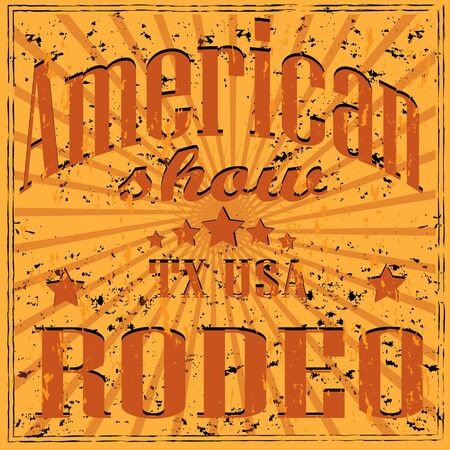 Retro American rodeo background. Vector illustration EPS 10のイラスト素材