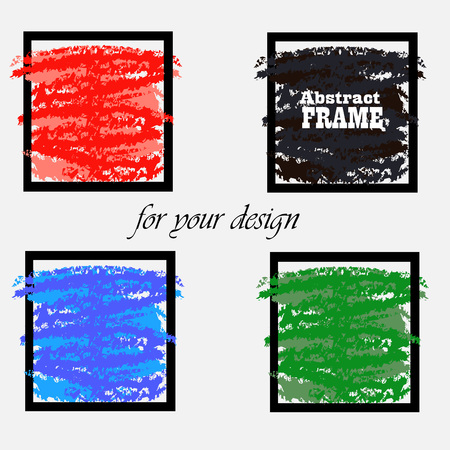 Abstract frame. Banner for text. Vector frame for your promotional brochure or booklet, posters, advertising shopping flyers, discount banners. Vector illustrationのイラスト素材