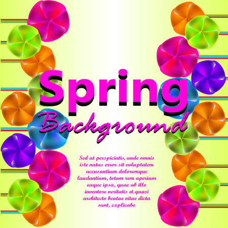 Spring background. Spring is coming. Vector illustrationのイラスト素材