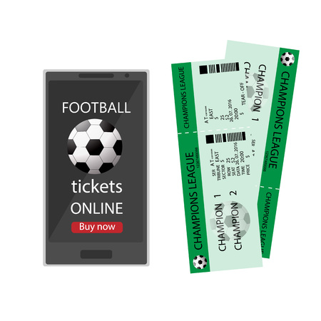 Football ticket online.のイラスト素材