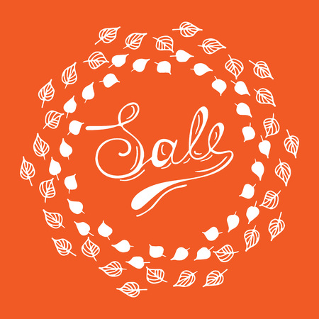 Sale lettering with frame. Sketch style. Can use for poster or label, shop and market. illustration.のイラスト素材