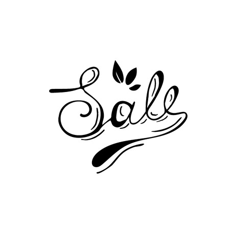 Sale lettering. Sketch style. Can use for poster or label, shop and market. illustration.のイラスト素材
