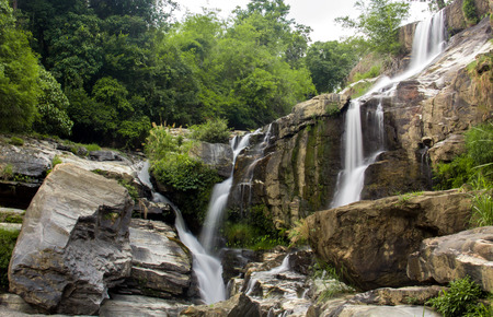 The beautifull image of waterfall in the National Park, North,  Thailand.の写真素材