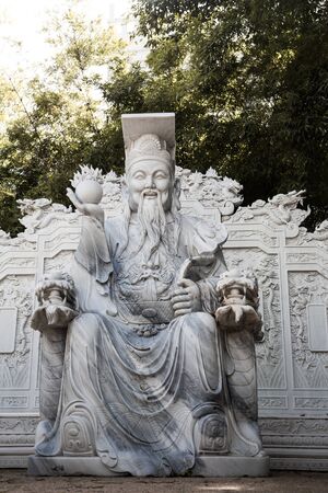 The statue of the god is made of marble.の写真素材