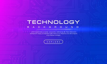 Abstract technology banner blue purple background concept with line effects technology, blue background texture, illustration vector for graphic designのイラスト素材
