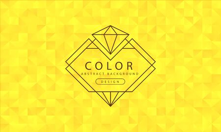 Abstract yellow background, yellow textures, banner yellow wallpaper, polygon yellow color, vector illustration for graphic designのイラスト素材