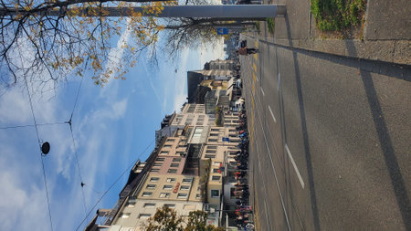 View of the city of Genoa, Liguria, Italyの写真素材