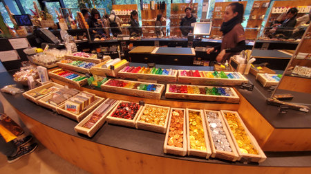 Exhibition of precious stones in Barcelonaの写真素材