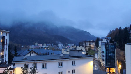 View of the city of Garmisch-Partenkirchenの写真素材