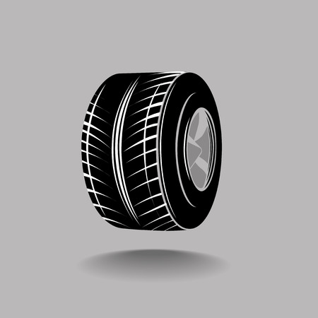 Vector illustration wheel & tyre minimal simply designのイラスト素材