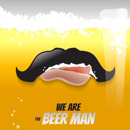 Beer liquid and human object. create by vector illustration file. The concept is most of gentleman like to drink beerのイラスト素材