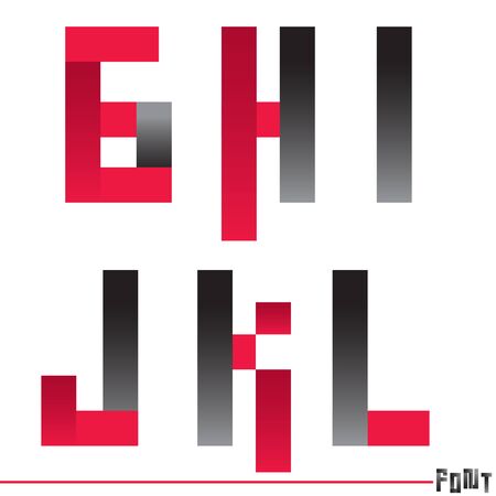 Font design brick style by pink and gray colors. create by vector fileのイラスト素材