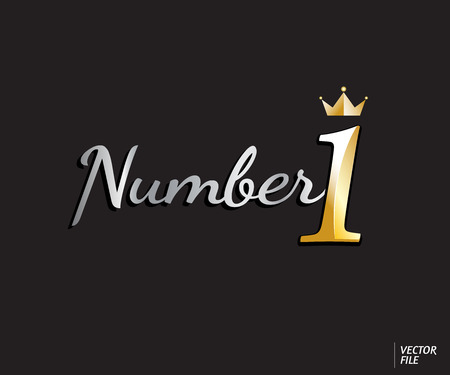 Number 1 logo design. suitable use for logo, card, badge, symbol. vector fileのイラスト素材