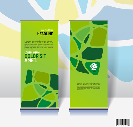 Template design for roll-up and others. vector fileのイラスト素材