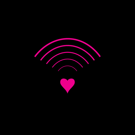 logo and symbol of love signal design. vector fileのイラスト素材