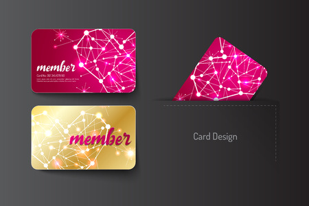 Member VIP and business card template design. Vector illustrのイラスト素材
