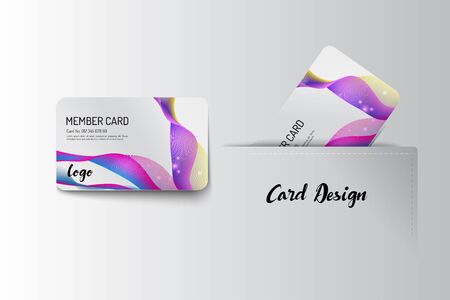 Member VIP and business card template design. Vector illustrのイラスト素材