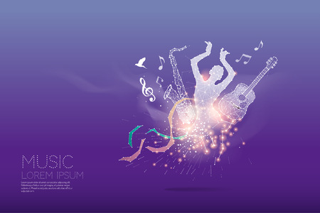 The particles, polygonal, geometric art - music.
abstract vector illustration. concept of party and concert
- line stroke editable.のイラスト素材