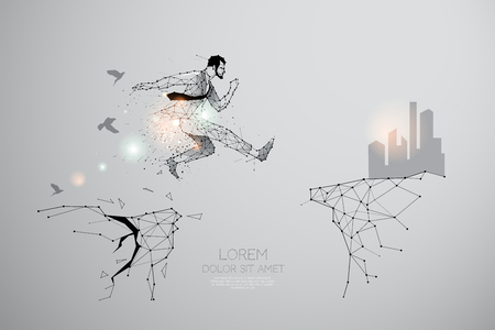 The particles, geometric art of jumping.
abstract vector illustration. graphic design concept of business
- line stroke weight editableのイラスト素材