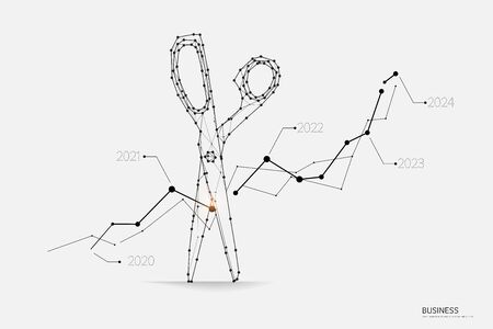 The particles, geometric art, line and dot of Business graph.
abstract vector illustration. graphic design concept of risk.
- line stroke weight editableのイラスト素材