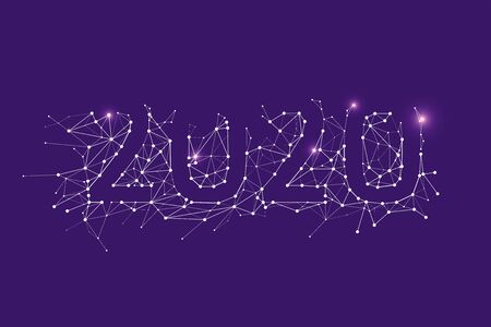 The particles, geometric art, line and dot of 2020.
abstract vector illustration. graphic design concept of New year.
- line stroke weight editableのイラスト素材