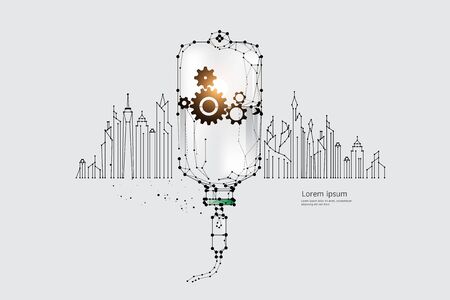 The particles, geometric art, line and dot of Medical city concept.
abstract vector illustration. graphic design concept of industrial business.
- line stroke weight editableのイラスト素材