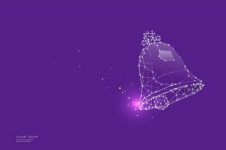 Particle art, geometry, lines, and points. Vector graphic concept of reminding. The stroke weight...