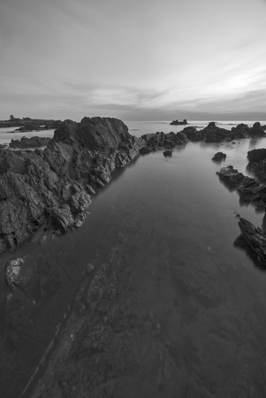 PANDAK BEACH, 25 JULY 2015. Sunrise seascape at Pandak Beach, Terengganu.の写真素材