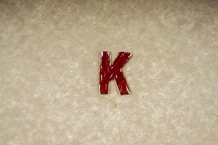 Alphabets isolated on wooden board.の写真素材