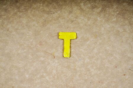 Alphabets isolated on wooden board.の写真素材