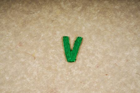 Alphabets isolated on wooden board.の写真素材