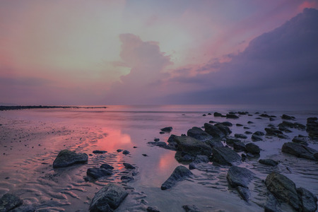 Scenic view of costal beach in Bali, Indonesia.