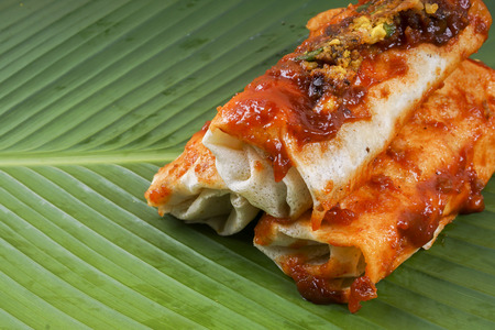 Traditional Malaysian dessert: popiahの写真素材