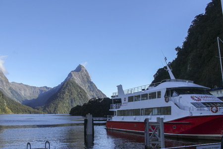 Amazing scenic landscape view in New Zealand.のeditorial素材