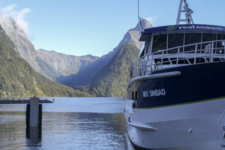 Amazing scenic landscape view in New Zealand.のeditorial素材