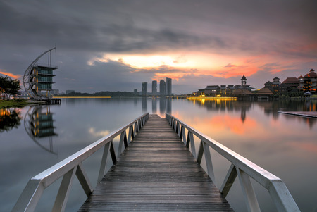 Beautiful building at Putrajaya during sunrise.のeditorial素材